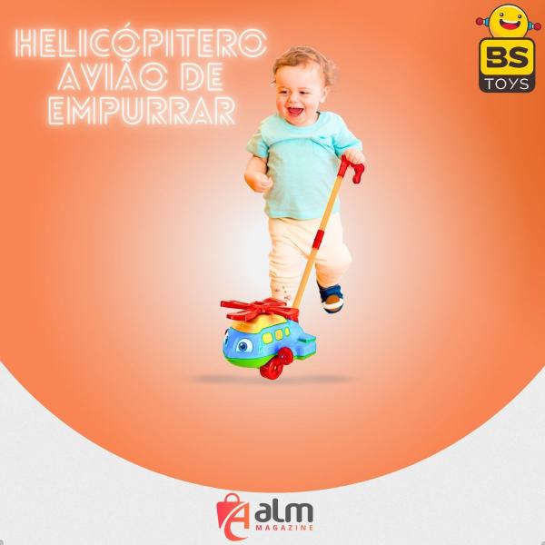 Helicóptero Avião Didático De Empurrar Push Plane Brinquedo - Bs Toys Imagem de Helicóptero Avião Didático De Empurrar Push Plane Brinquedo