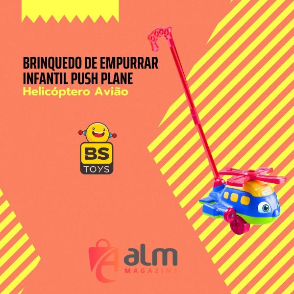 Helicóptero Avião Didático De Empurrar Push Plane Brinquedo - Bs Toys Imagem de Helicóptero Avião Didático De Empurrar Push Plane Brinquedo
