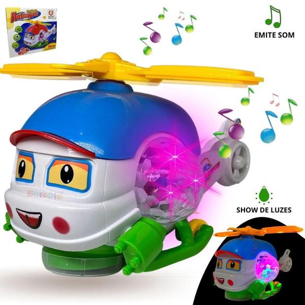 Imagem de Helicóptero Bate Volta Com Som E Luz Brinquedo Infantil Olhinho