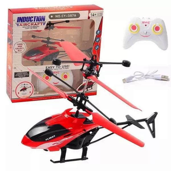 Imagem de Helicoptero Brinquedo Com Controle E Sensor