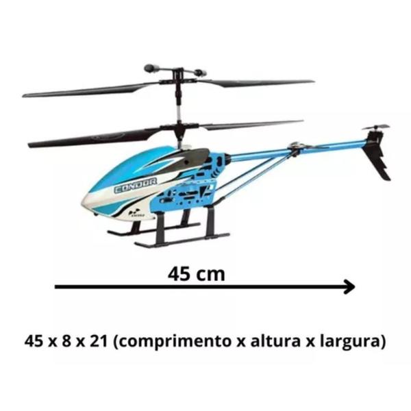 Imagem de Helicóptero Controle Remoto Enorme 45Cm Condor 3 Canais