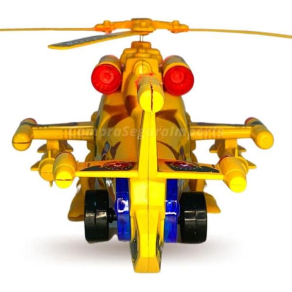 Imagem de Helicóptero De Brinquedo Infantil Com Som E Luz Bate E Volta F114