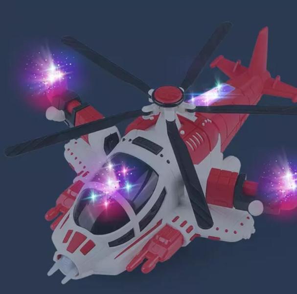 Imagem de Helicóptero de Combate Gira 360 com Luz Som e Movimentos