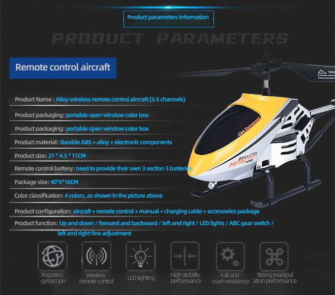 Imagem de Helicóptero de controle remoto brinquedo das crianças aeronaves sem fio