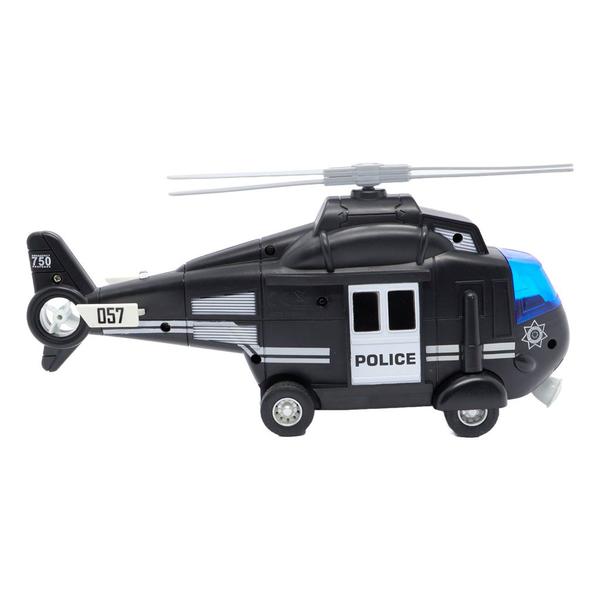 Imagem de Helicóptero de Polícia Preto com Luz e Som 1:16 - Shiny Toys