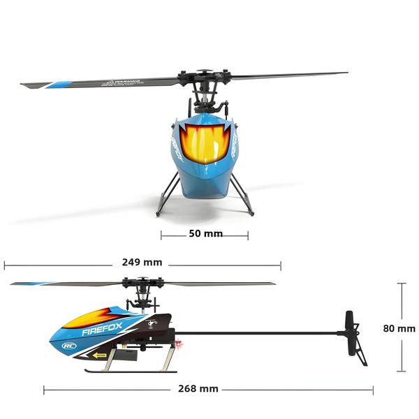 Imagem de Helicóptero RTF RC Para Iniciantes 24G 4 Canais De Hélice Única Durável E Longo Tempo De Voo