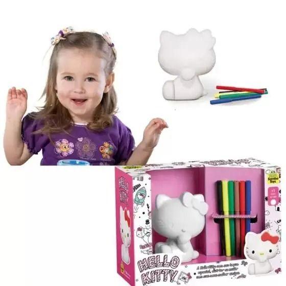 Imagem de Hello Kitty De Pintura C/ 6 Canetinhas Colorir Pintar Boneca