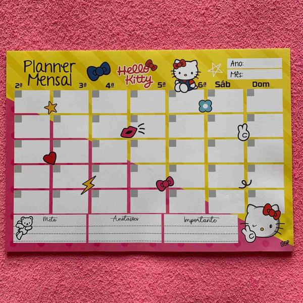 Imagem de HELLO KITTY - Planner  Mensal 25 folhas  Loop