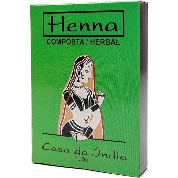 Henna Indiana Composta Herbal Casa da India - Casa da Índia Imagem de Henna Indiana Composta Herbal Casa da India