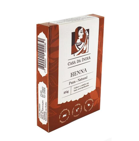 Henna Indiana Pura Simples Casa da India - Casa da Índia Imagem de Henna Indiana Pura Simples Casa da India