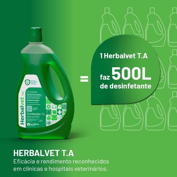 Imagem de  Herbalvet T.A  Desinfetante Bactericida Litro - Ouro Fino