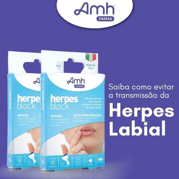 Imagem de Herpes Block Adesivos Naturais Para Herpes Labial - Amh 3Un