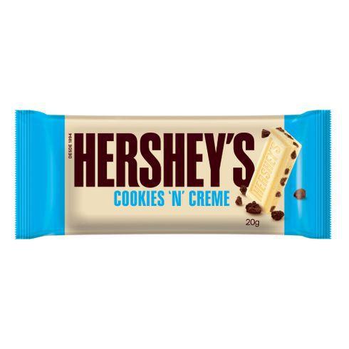 Hersheys Chocolate Branco Cookies 'N' Creme 20grs - Hersheys Imagem de Hersheys Chocolate Branco Cookies 'N' Creme 20grs