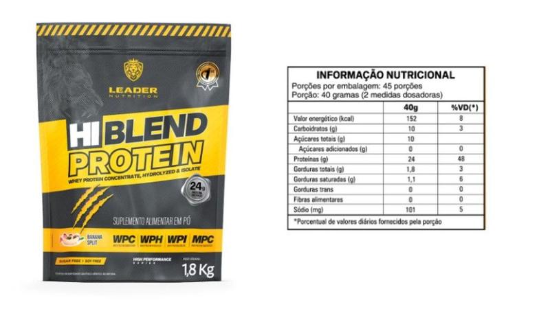 Imagem de Hi Blend Protein Whey 1,8Kg 24g Proteina Leader Nutrition