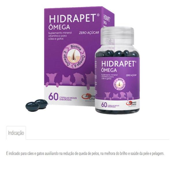 Imagem de Hidrapet Ômega C/ 60 Cápsulas Moles e Saborosas Zero Acúcar P/ Cães e Gatos - Agener