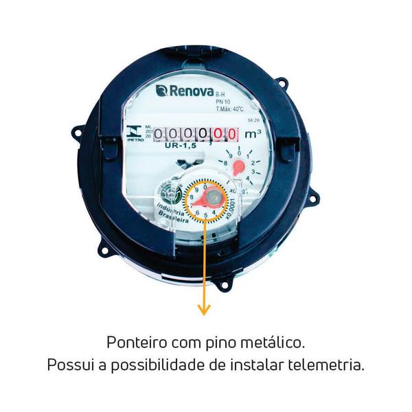 Imagem de Hidrômetro Unijato 3/4'' Qmáx 1.5m³/h 115mm Pré-Equipado para Saída Pulsada  Renova Medição