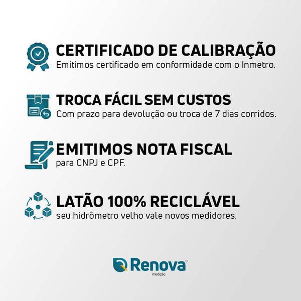 Imagem de Hidrômetro Woltmann Horizontal 2" 50m³/h Equipado com Sensor + Conexão Contra-Flange  Renova Medição