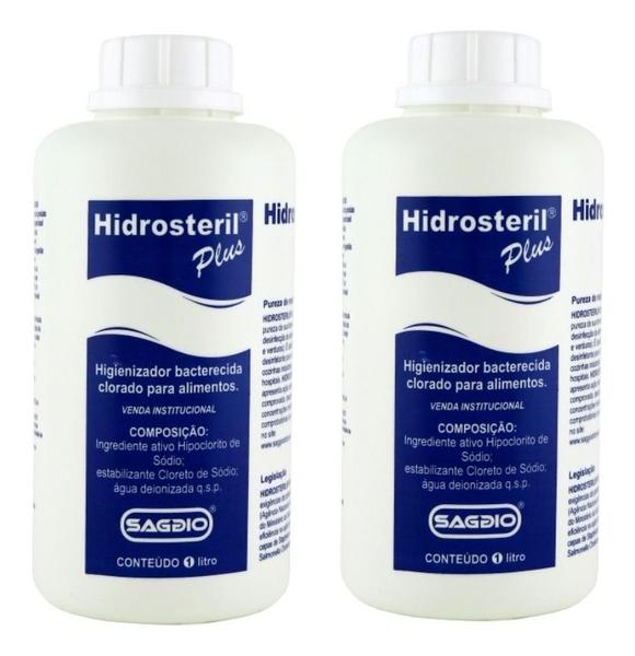 Imagem de Hidrosteril Plus 2 Litros Germicida Bactericida para Alimentos 