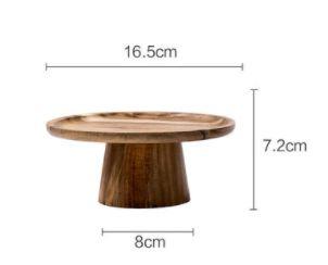 Imagem de High Stand Madeira Prato de Bolo Comida Criativa Servindo bandejas Multi Use Eco Naural Wood Dessert Fruit Snack Tray Home Decor Bandejas de armazenamento(S)