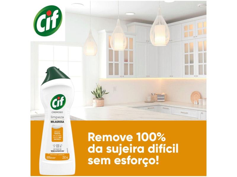 Imagem de Higienizador Cremoso Cif Laranja - Limpeza Milagrosa 250ml