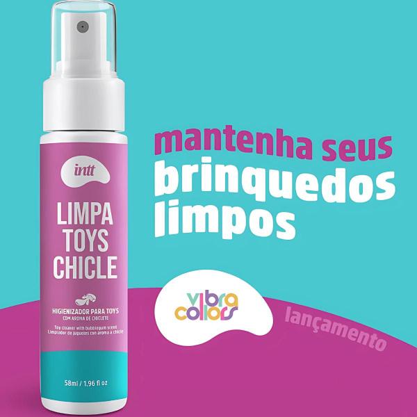 Imagem de Higienizador de Produtos Eróticos Limpa Toys Chicle 58ml Intt