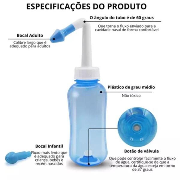 Imagem de Higienizador de Sinusite Azul para Limpeza