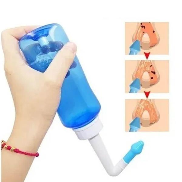 Imagem de Higienizador Lavador Limpador Nasal Nariz Narina  Ameniza Sinusite Rinite Garrafa 300ML