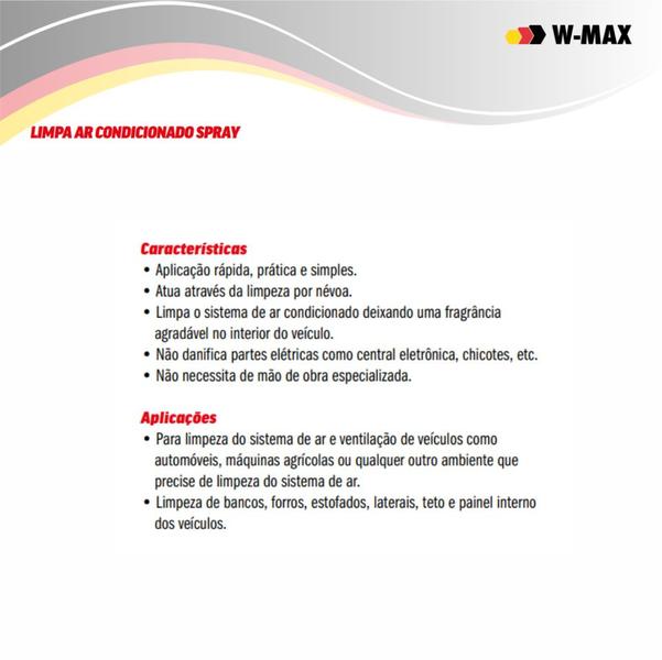 Imagem de Higienizador Limpa Ar Condicionado W-Max Lavanda 200ml 