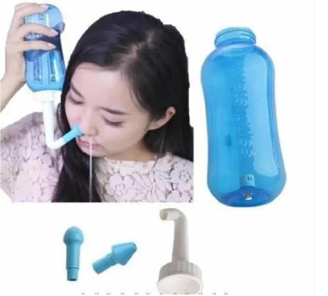 Imagem de Higienizador Nasal Lavador Irrigador Limpa Nariz Limpeza Rinite 300ml Caseiro