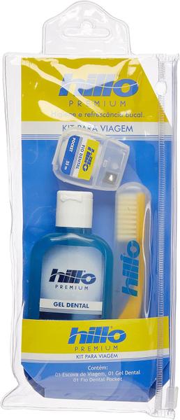 Imagem de Hillo Kit Viagem Gel Dental + Fio + Escova