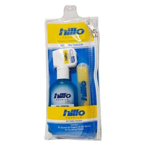 Imagem de Hillo Kit Viagem Gel Dental + Fio + Escova