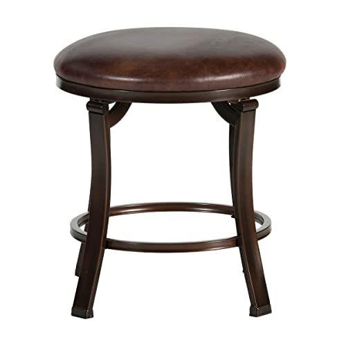 Imagem de Hillsdale Móveis Hastings Backless Vaity Stool, Castanho Antigo