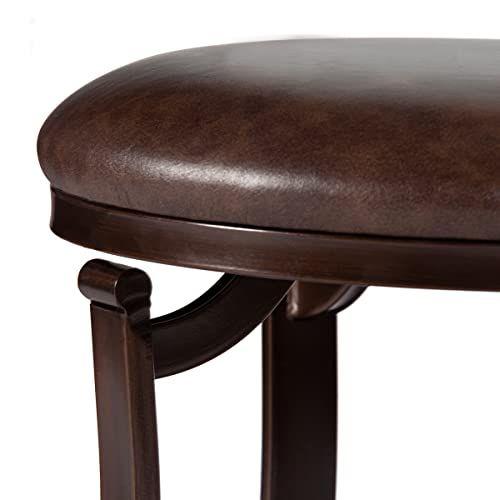 Imagem de Hillsdale Móveis Hastings Backless Vaity Stool, Castanho Antigo