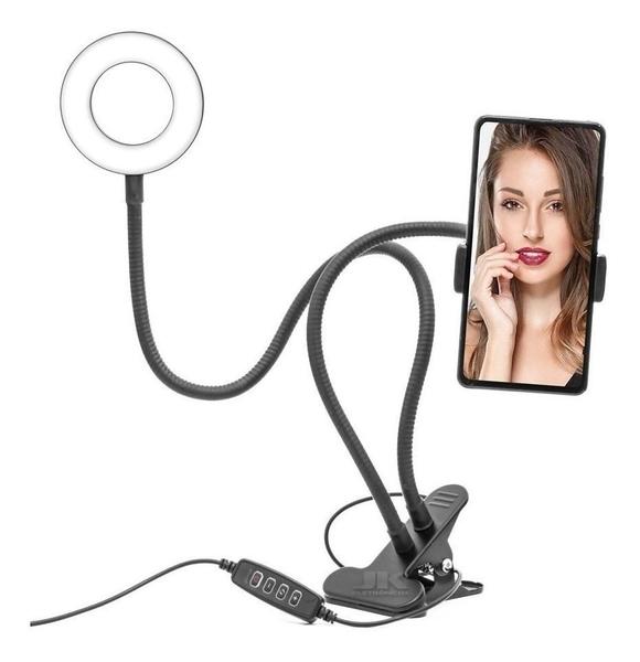 Hing Light Led Suporte Celular Tripé Mesa Iluminador Luz - Ringclipc Imagem de Hing Light Led Suporte Celular Tripé Mesa Iluminador Luz