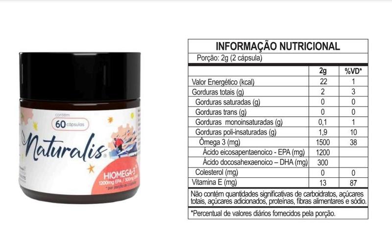 Imagem de HiOmega-3 Naturalis Pote com 60 Cápsulas EPA