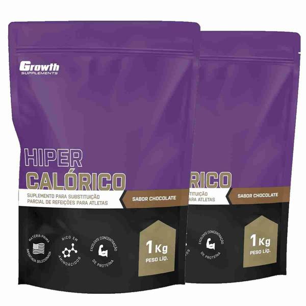 Imagem de Hipercalorico 1kg Chocolate Growth Supplements Kit 2 Refil