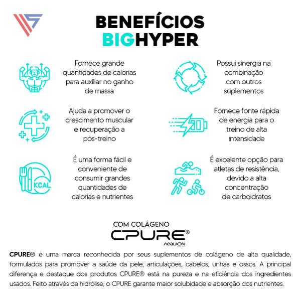 Imagem de Hipercalórico BigHyper com Creatina 3Kg Nutrition For Bigs