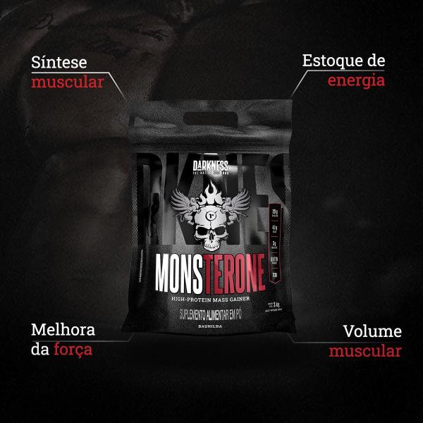 Imagem de Hipercalórico Darkness Monsterone Morango 3kg Pouch