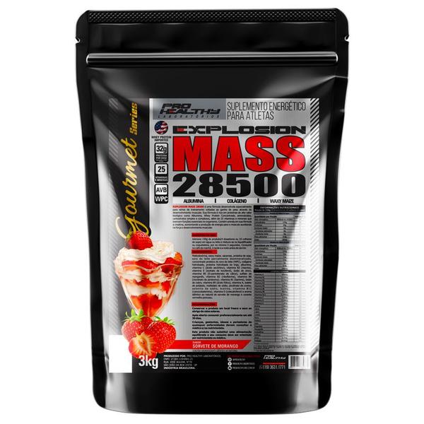 Imagem de Hipercalórico Explosion Mass 28.500 Refil 3kg - Pro Healthy 