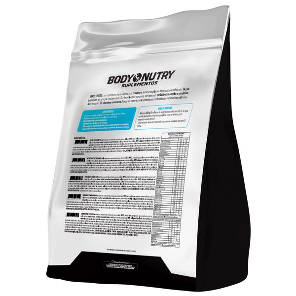 Hipercalórico Mass 25500 3kg Anticatabólico 34g de proteínas 26 vitaminas e minerais com 3g de creatina - Body Nutry Imagem de Hipercalórico Mass 25500 3kg Anticatabólico 34g de proteínas 26 vitaminas e minerais com 3g de creatina
