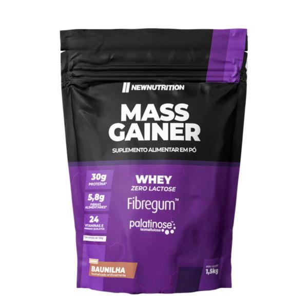 Hipercalórico Mass Gainer Baunilha New Nutrition 1,5kg Imagem de Hipercalórico Mass Gainer Baunilha New Nutrition 1,5kg