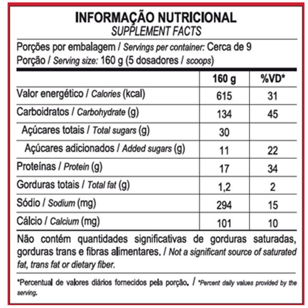 Imagem de Hipercalórico Mass Titanium 17500 Refil 1,4 Kg Max Titanium