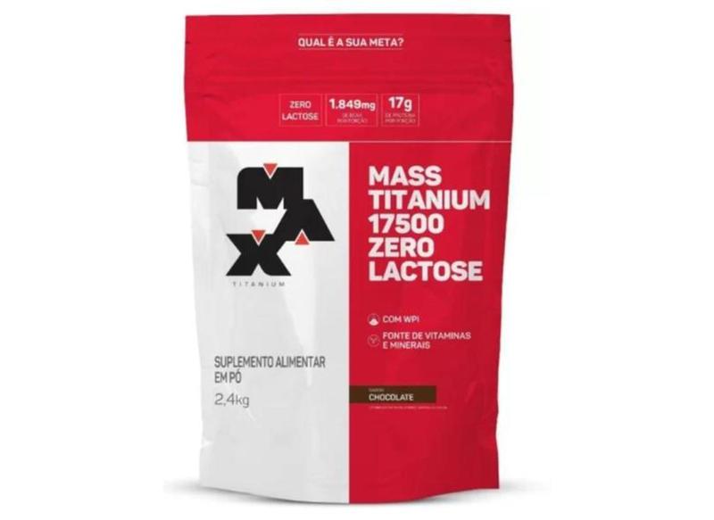 Imagem de Hipercalórico Mass Titanium 17500 Zero Lactose 2,4kg - Max