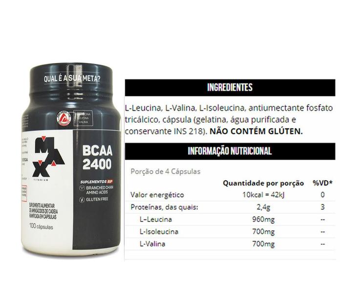 Imagem de Hipercalórico Mass Titanium 3kg+ Creatina 150g+ Bcaa 100cap