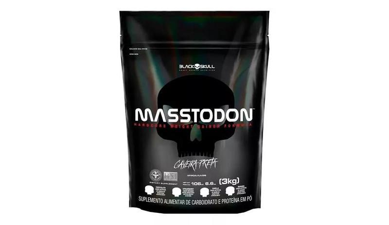 Imagem de Hipercalórico Masstodon Massa 3kg Sabor Chocolate - Black Skull