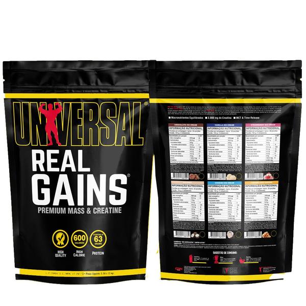 Imagem de Hipercalórico Real Gains 3kg - Universal Nutrition