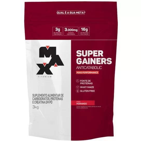 Imagem de Hipercalórico super gainers  3kg - morango - max titanium