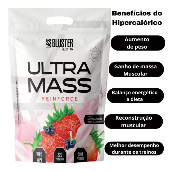 Imagem de Hipercalórico Ultra Mass Reinforce 3kg - Bluster Nutrition