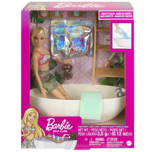 Imagem de Hkt92 barbie fashion & beauty boneca sabonete confete banho