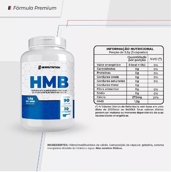 Imagem de HMB 1500mg NewNutrition 90 Cápsulas